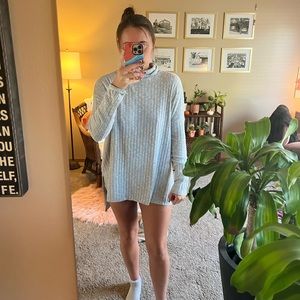 UO ribbed fleece pullover turtleneck